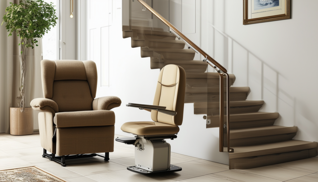 découvrez notre gamme de sièges fauteuils monte-escalier pour un confort optimal dans vos déplacements à domicile.