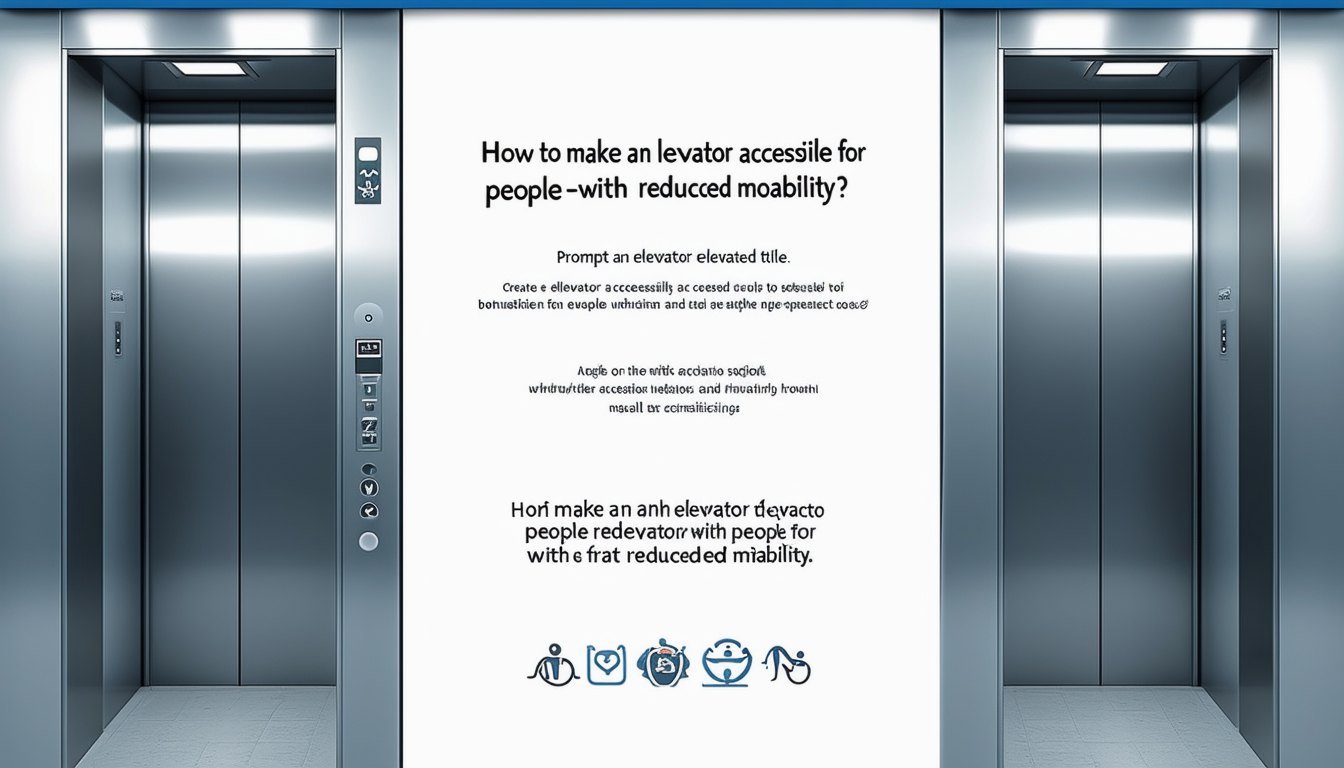 découvrez les solutions pour rendre un ascenseur accessible aux personnes à mobilité réduite et améliorer l'accessibilité pour tous.